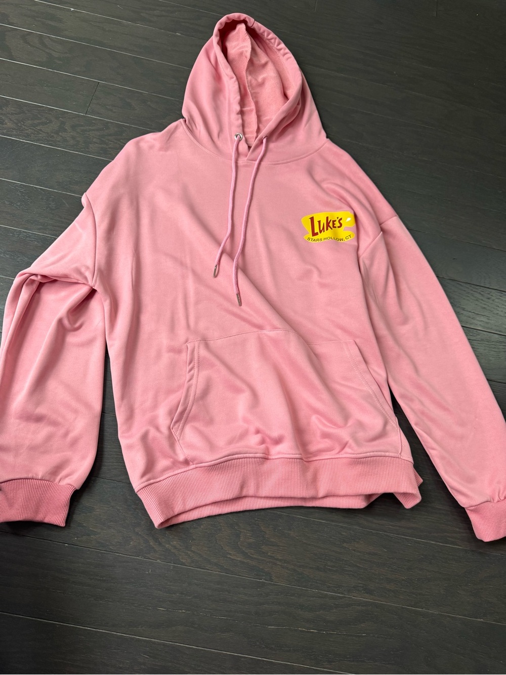 Pink Logo Hoodie - womens Pullover Sweatshirt